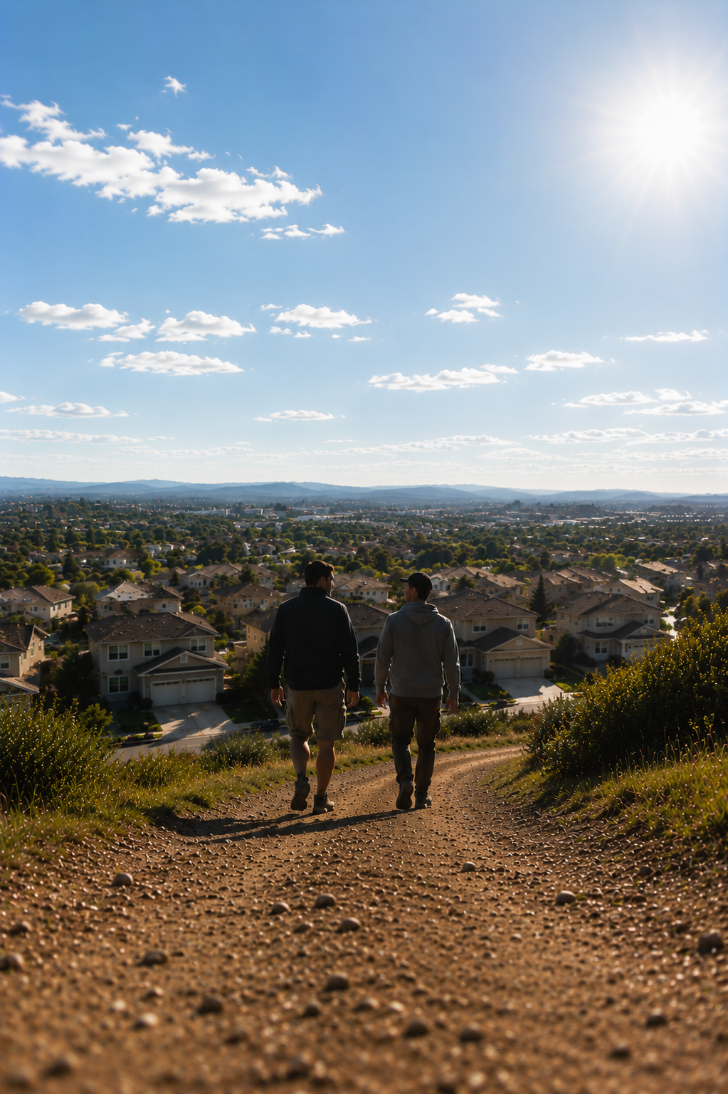Two People Walking